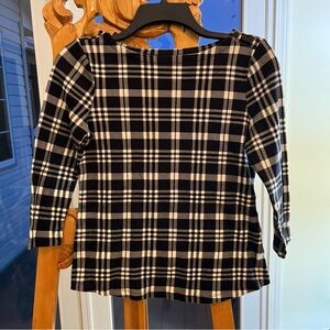 Half Sleeve Plaid Top